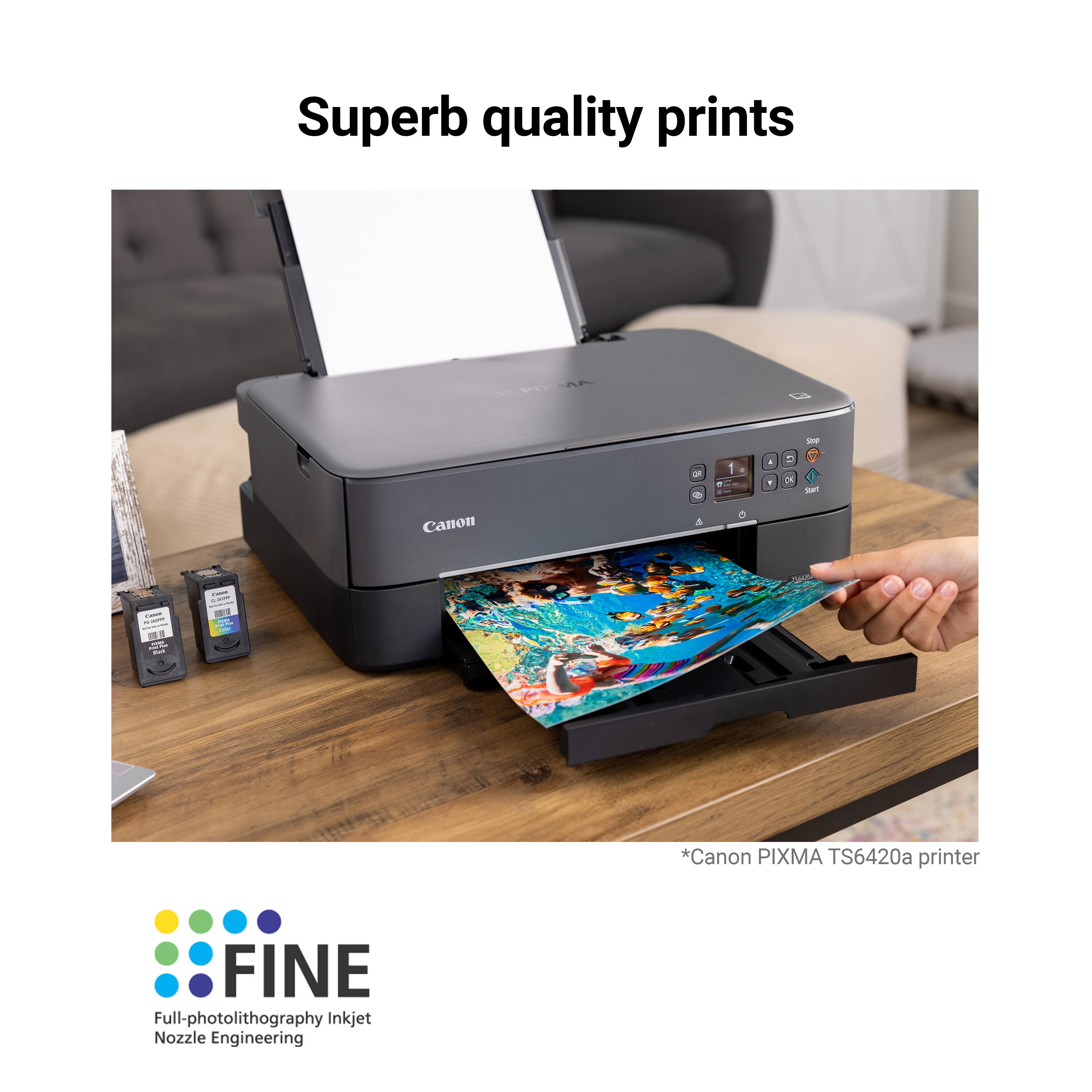 Superb quality prints - Canon PIXMA TS6420a printer - Full-photolithography Inkjet Nozzle Engineering