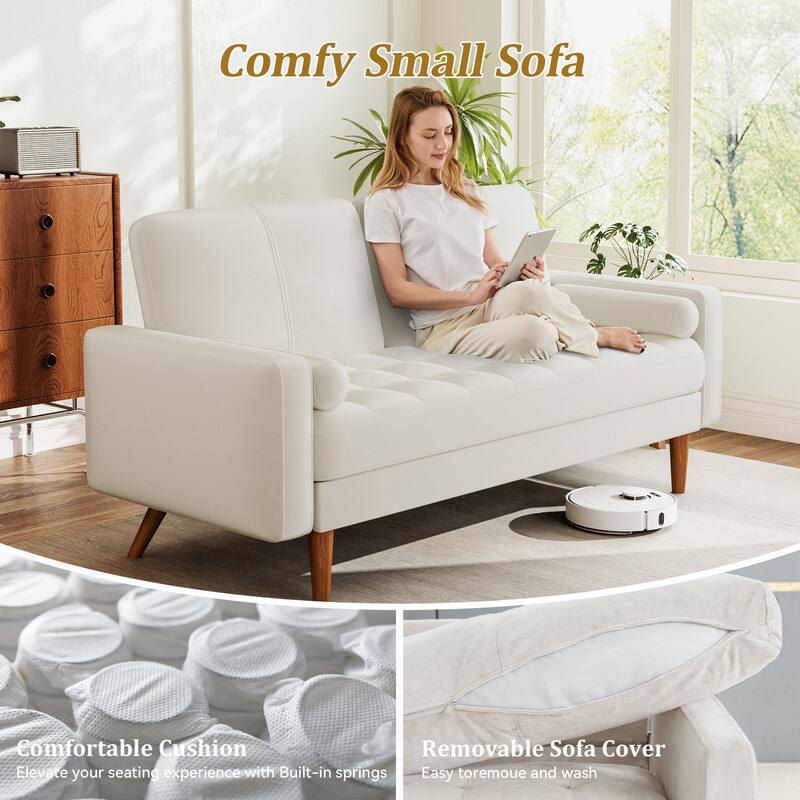Comfy Small Sofa

Comfortable Cushion
Elevate your seating experience with built-in springs

Removable Sofa Cover
Easy to remove and wash