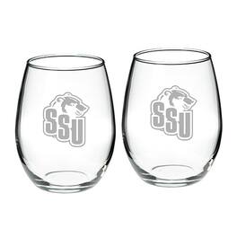 Jardine - Shawnee State Bears 21oz. Two-Piece Stemless Wine Glass Set - Multicolor