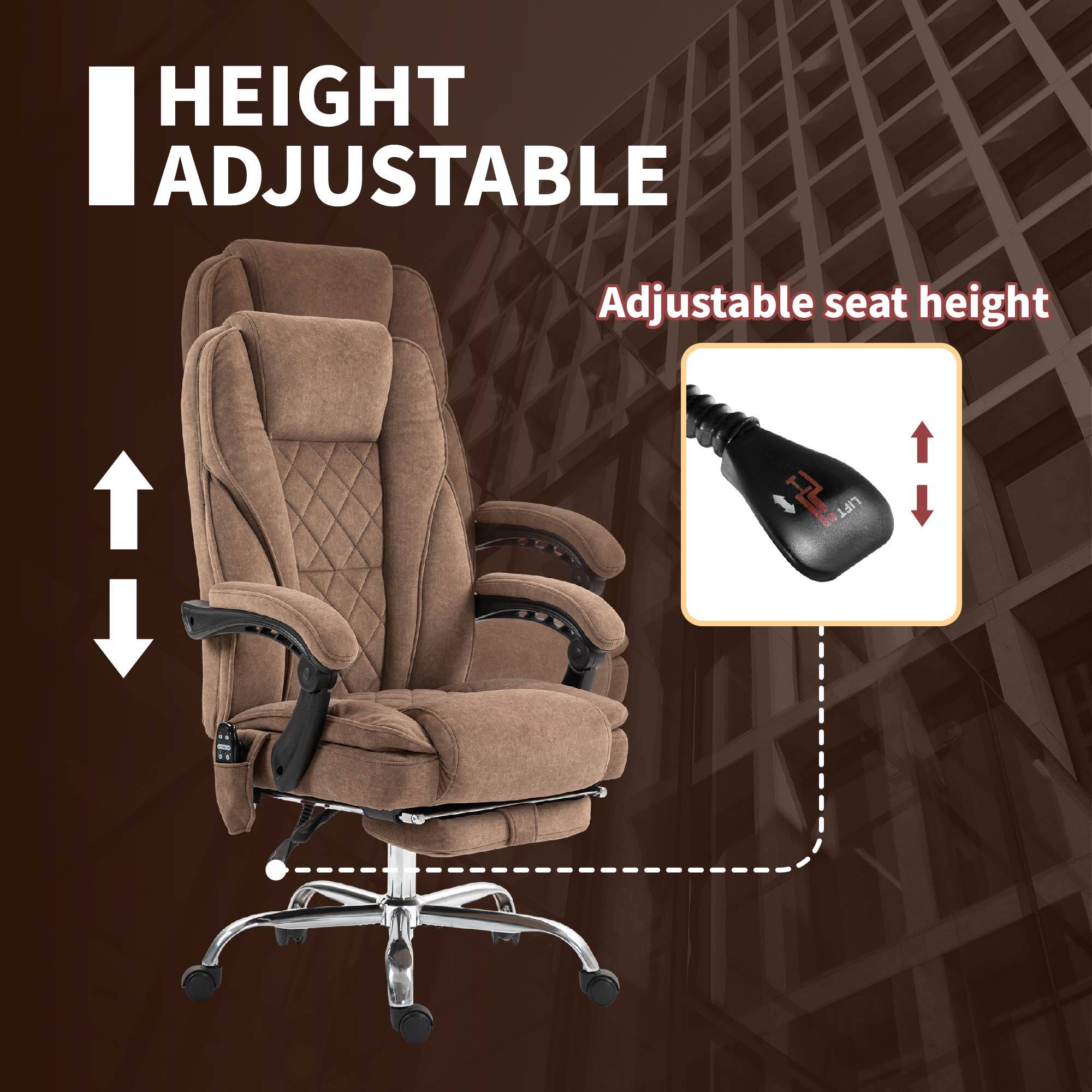 HEIGHT ADJUSTABLE, Adjustable seat height, 5 LIFT