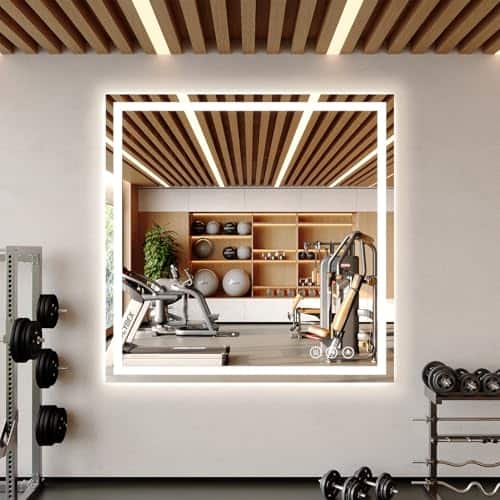 Earthley Blooms - 20x28 Led Bathroom Mirror Backlit Front Lit With Lights For Wall 3 Colors Anti-fog Dimmable Brightness Me - 3 Color Modes-48"L x 36"W