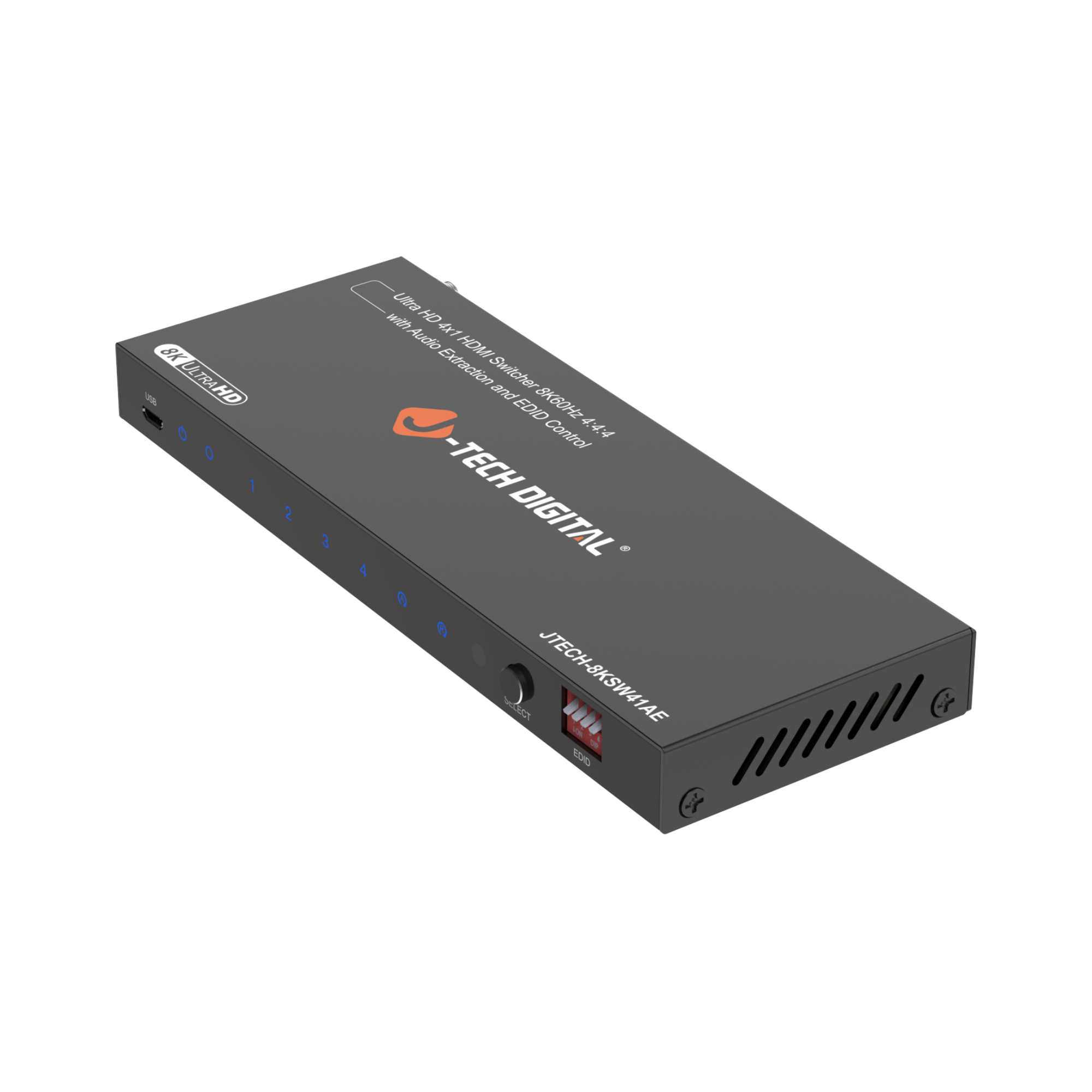 Ub HD 4x1 BK Audio HDMI LLTRAHD Extraction Switcher and BK80 EDID 4 Control 444 4 0.0 1-TECH 2 DIGITAL  
a & e e JTECH-8KSW41AE 1AE VA L00