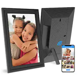 Sungale - 10in Cloud Frame- Easy PhotoShare APP- 20GB Cloud Storage, Auto-Rotate - Black