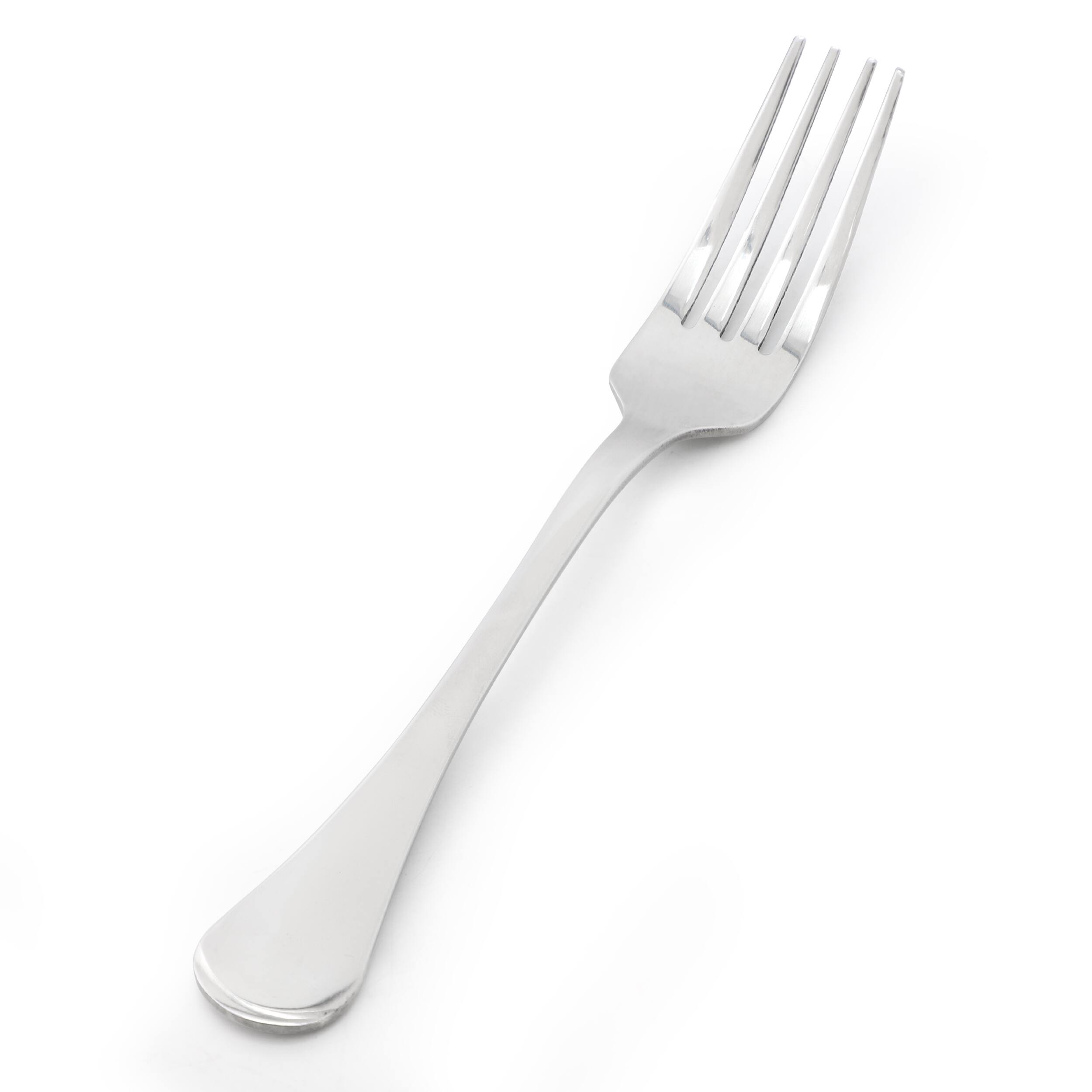Angle. Gibson - Gibson Home Manchester 4 Piece Stainless Steel Dinner Fork Set - Silver.