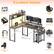 Excellent Details
- Storage Hutch
- LED Light
- Charging Station
- Monitor Stand
- Hanging Hook
- Adjustable Leg Pads
- Storage Bag
- Storage Shelves