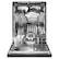Angle. KitchenAid - 24" Front Control Built-In Dishwasher with Stainless Steel Tub, ProWash Cycle, 3rd Rack, 39 dBA - Stainless Steel with PrintShield Finish.