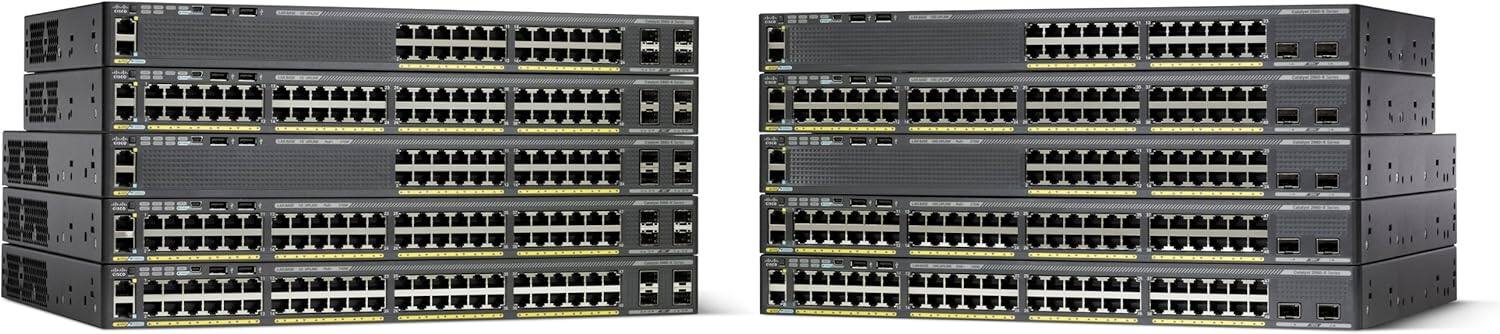 Front. Cisco Consumer Products - Catalyst WS-C2960X-24PS-L 24-Port PoE+ Gigabit Ethernet Switch with 4 SFP Uplinks(WS-C2960X-24PS-L ).