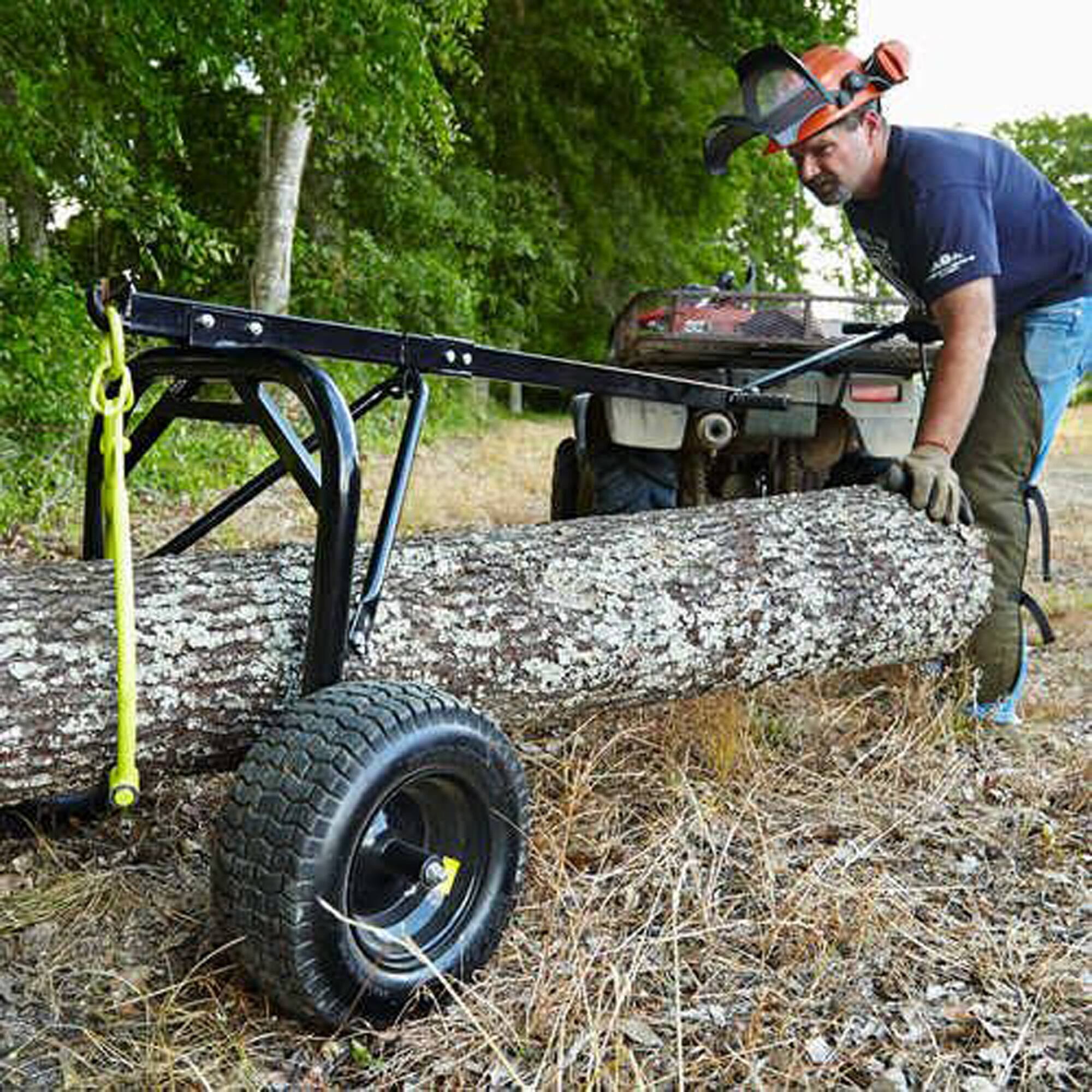 Alt View 3. Timber Tuff - Timber Tuff Steel Log Carrier Dolly, 1000 Pound Capacity with ATV Compatibility.