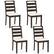 Front. Costway - Modern Dining Chair Set of 4 Upholstered Farmhouse Chairs with Rubber Wood Frame - Brown + White.
