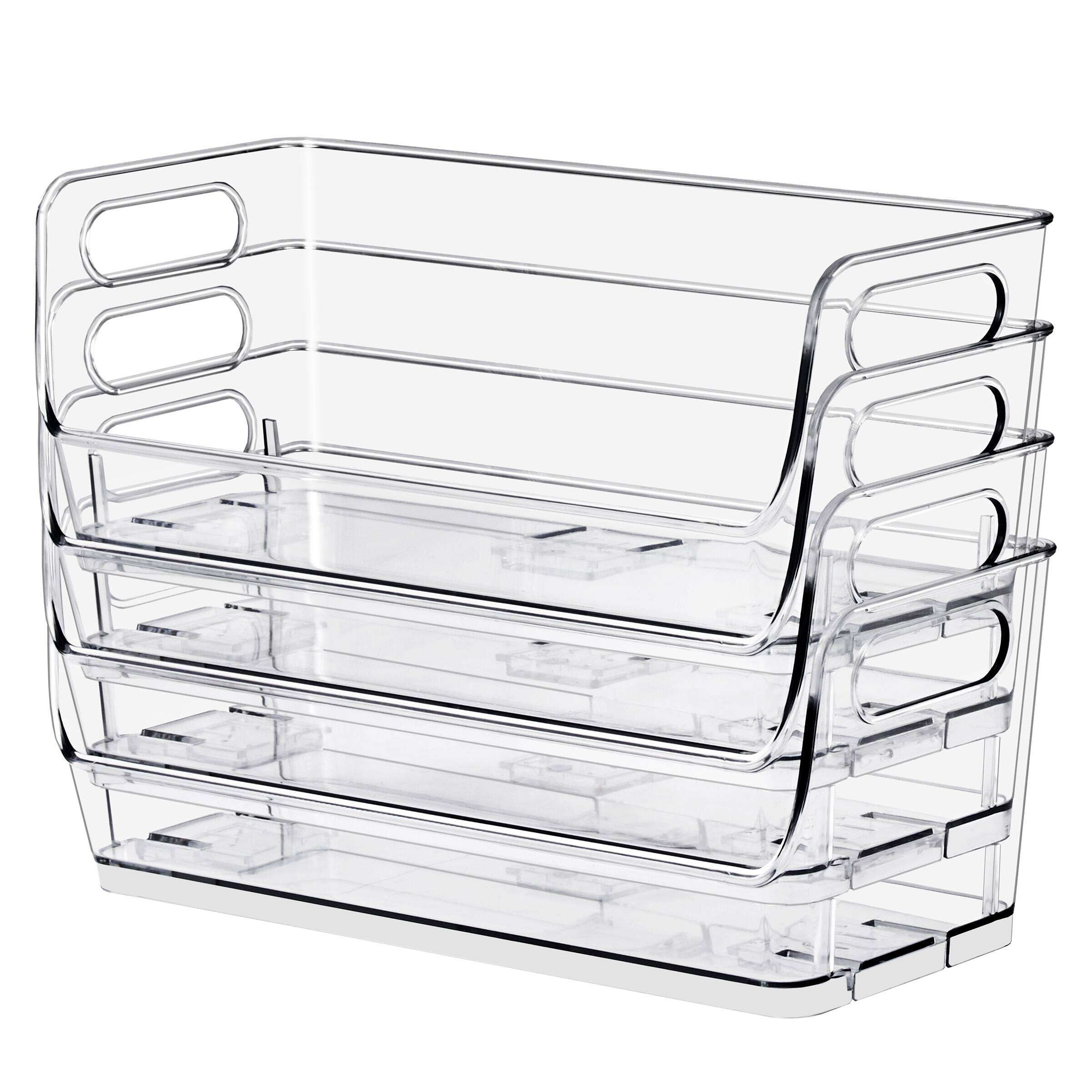 Left. Sorbus - Sorbus Stackable Storage Bins Open Front, Clear Stackable Storage Bins, Pantry Bins for Storage and Organization.