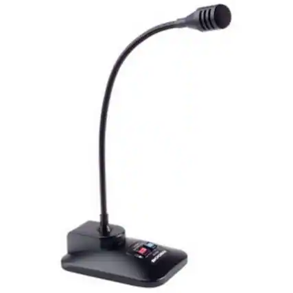 Front. Bogen - DDU250 Desktop Microphone - Black.