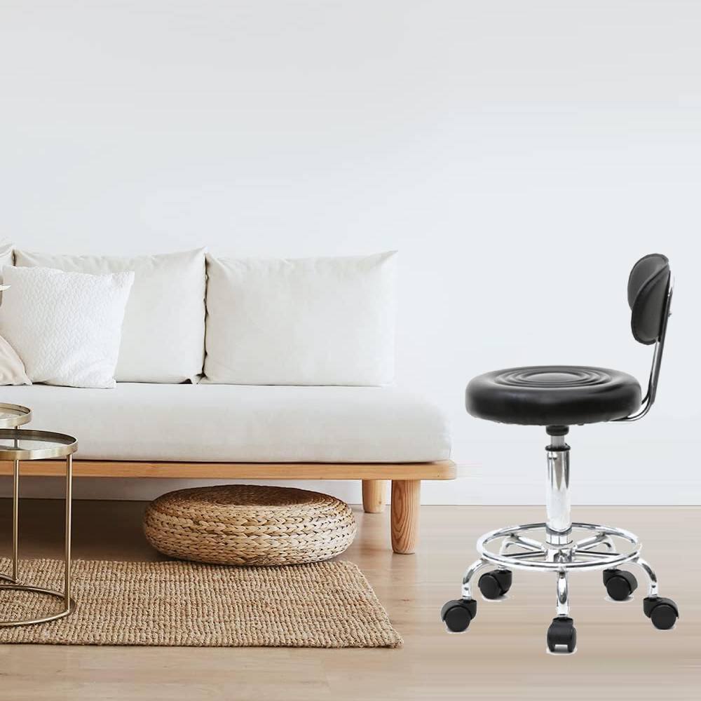 Alt View 9. Winado - Rolling Garage Stool Adjustable Mechanic Work Shop Seat Salon Swivel Chair Office Chair - Black.