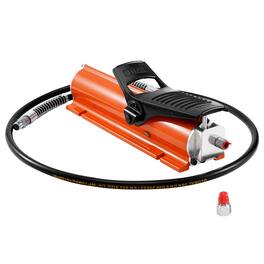 VEVOR - 10,000PSI Air Hydraulic Pump,0.18 Gal Reservoir,NPT 3/8 In Oil Outlet,NPT 1/4 In Inlet, Metal Shell Air Actuated Treadle - Orange;Black