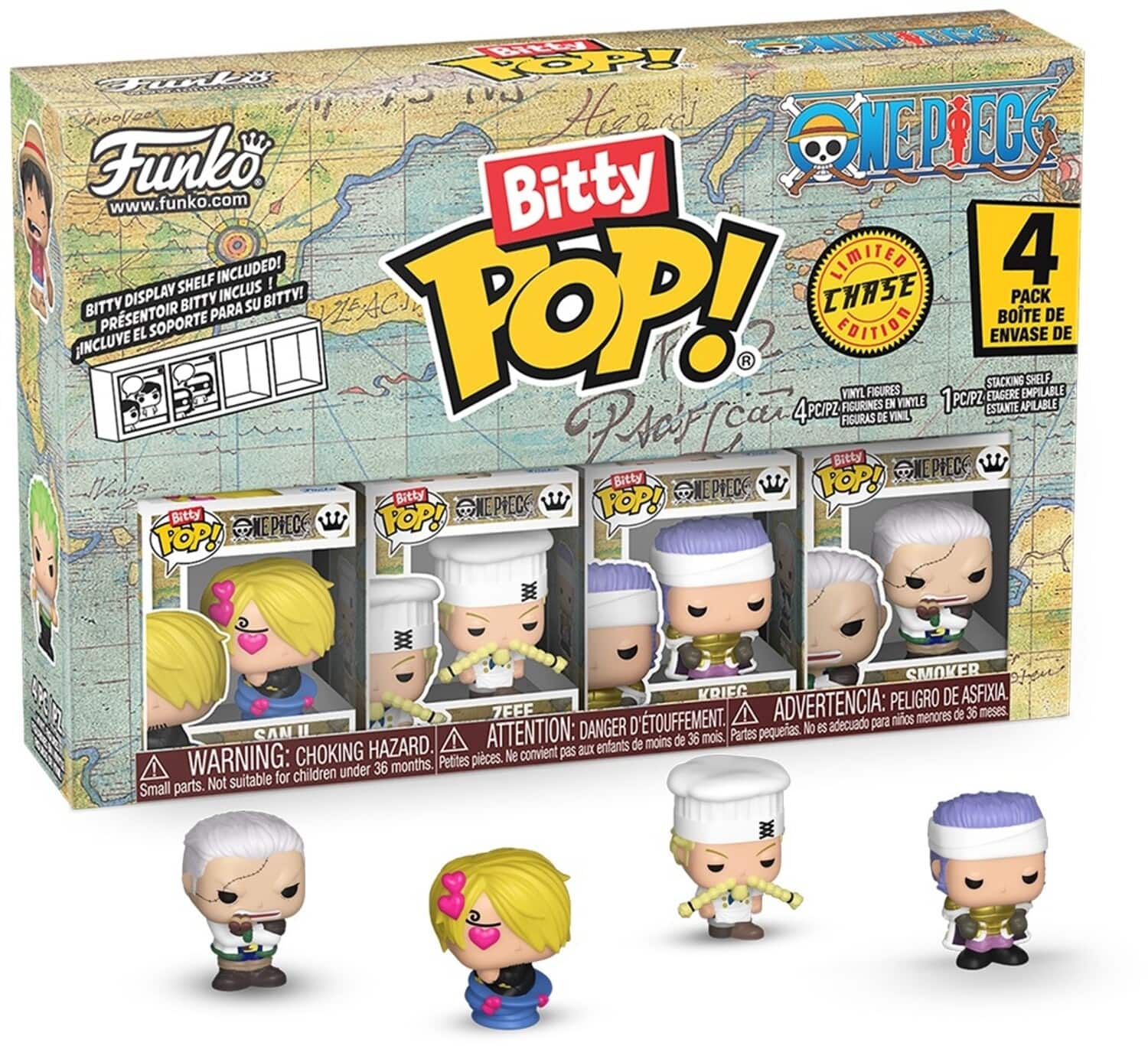 Funko - Bitty POP!: One Piece - Sanji 4-Pack - COLLECTIBLES - Multicolor