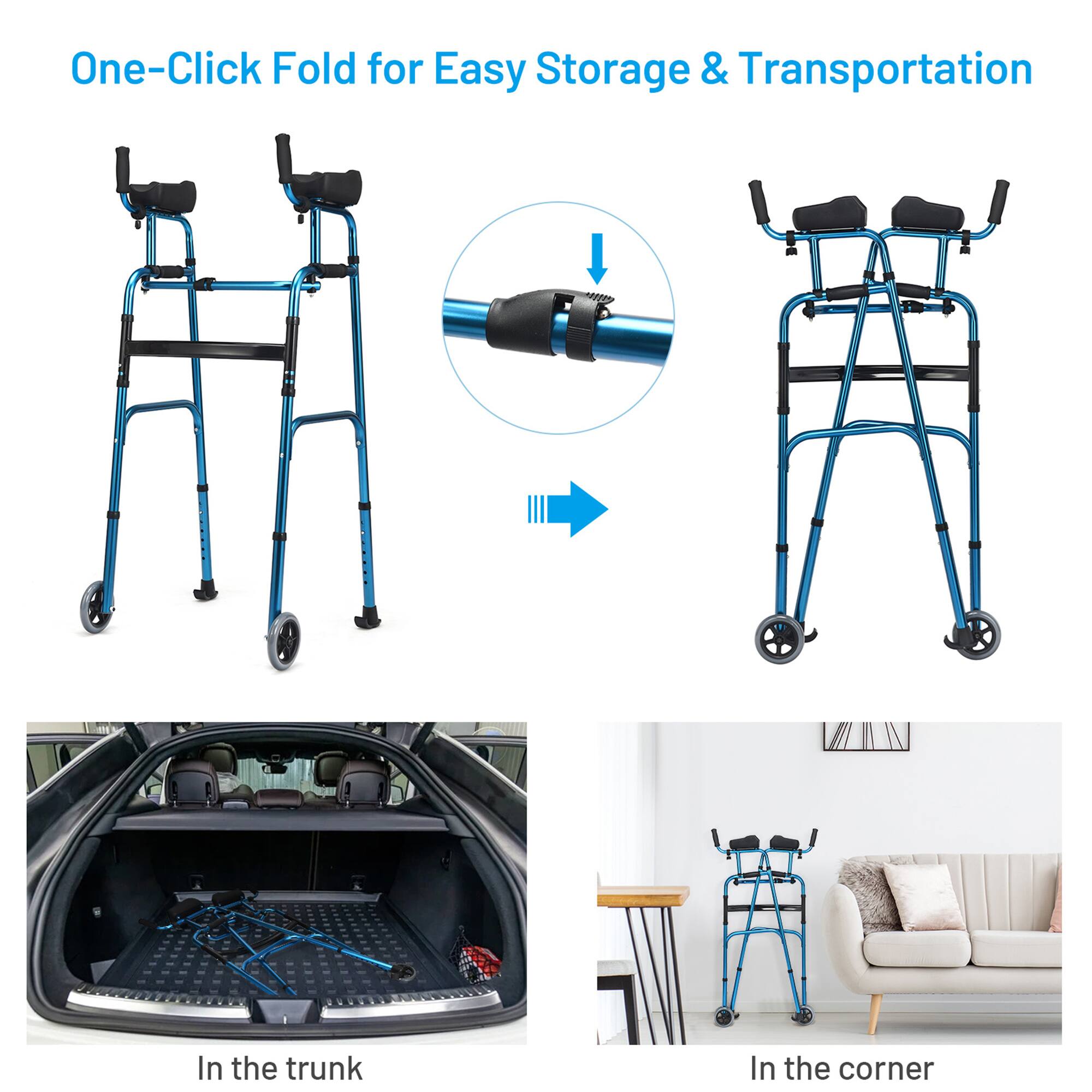 One-Click Fold for Easy Storage & Transportation

In the trunk

In the corner