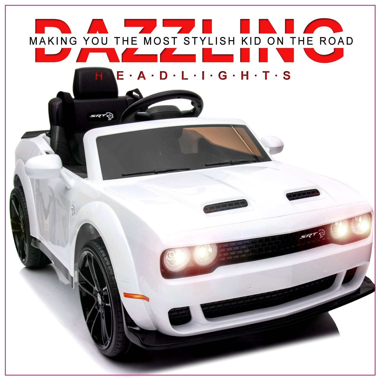 Alt View 1. Qeetex - 12V Ride On Car Battery Powered Electric Vehicles with Remote Control - White.