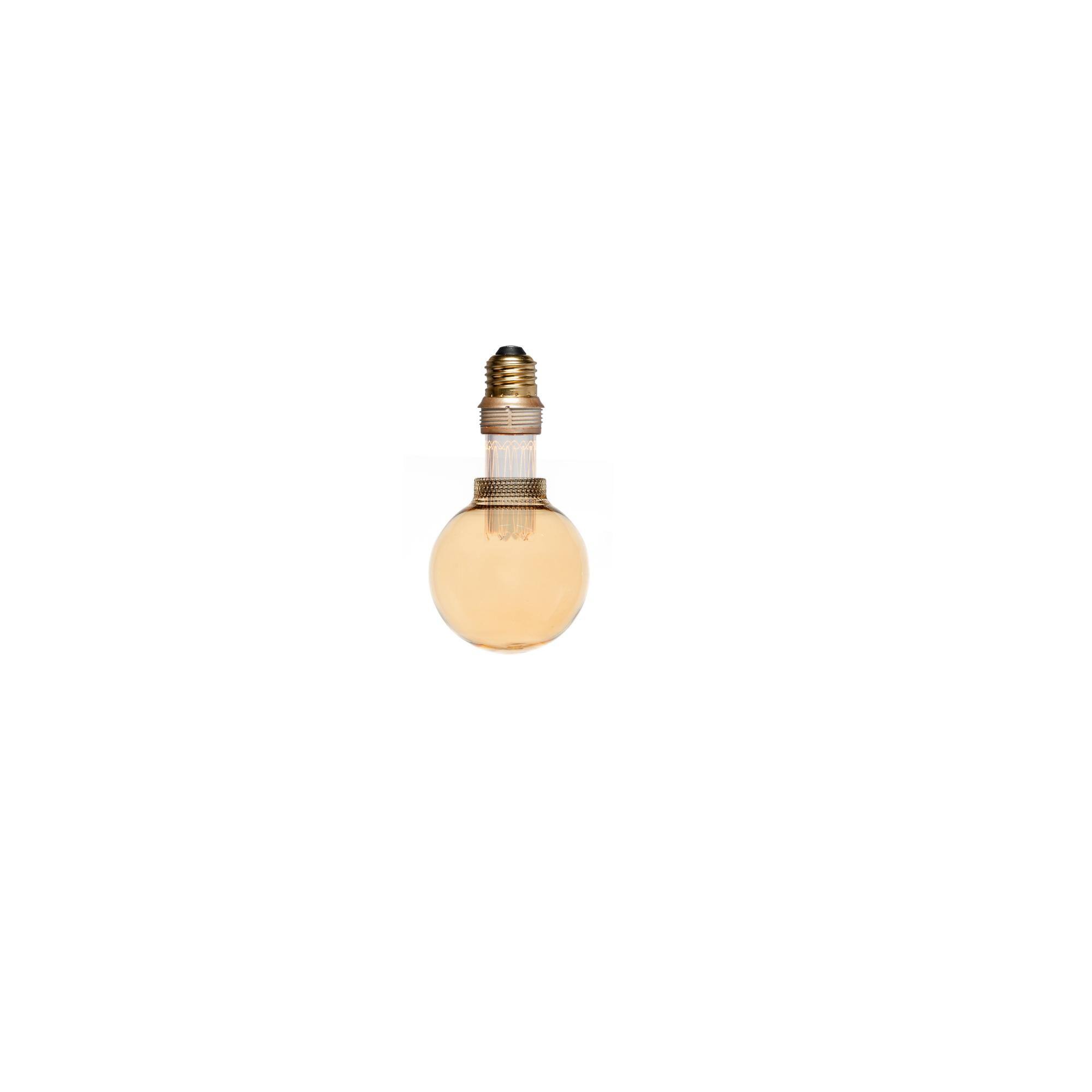 Alt View 4. Next Glow - Vintage Globe LED G25/G80 3.5W (20W Eq) E26 Base, Dimmable Warm Amber Decorative Bulb for Home/Kitchen - Warm Amber.