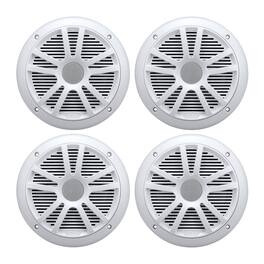 BOSS Audio - MR6W 6.5" 360W Dual Cone Marine/Boat Speakers Stereo, (4 Pack) - White