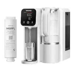 Waterdrop - M6SL Mineral Reverse Osmosis System Countertop Water Filter, 8-Stage, 3:1 Pure to Drain, EXTRA M6RFL Filter - White