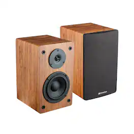 Knox - Gear LP1 Powered Bookshelf Bluetooth Speakers (Wood Finish)