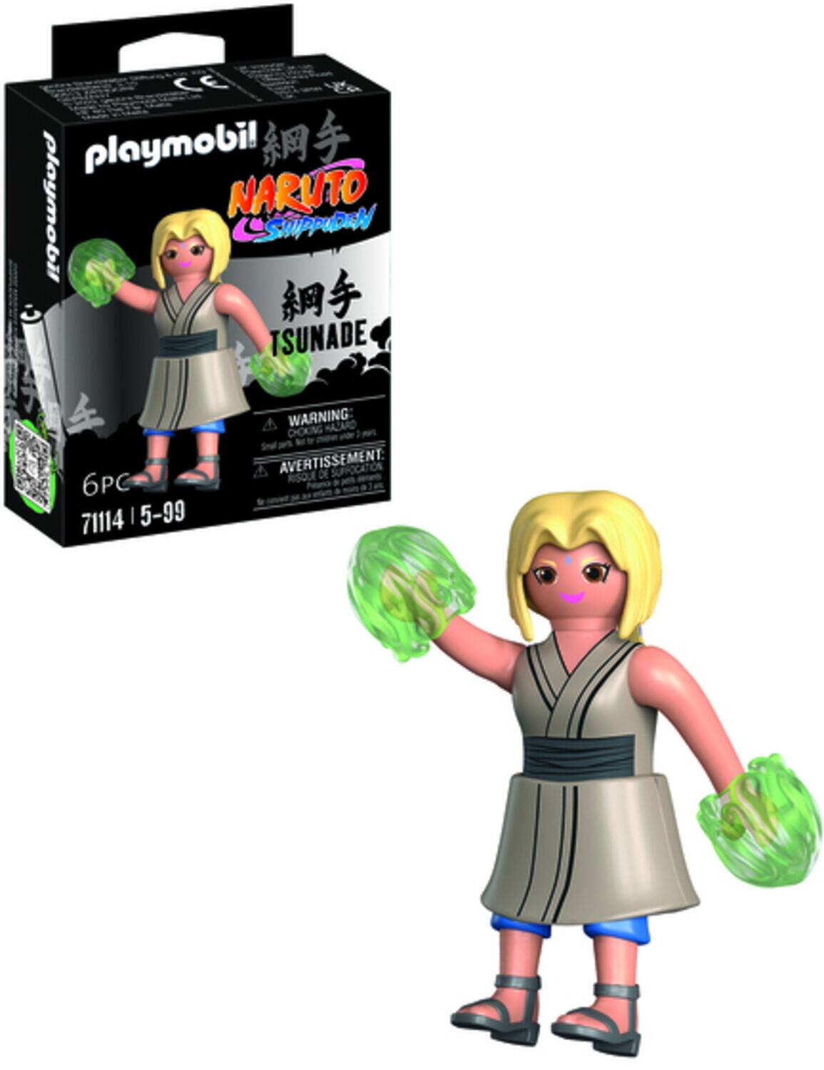 The corrected text is:

"Playmobil Naruto Shippuden Tsunade. Warning: Halalro Avertissement: De 6PC Risque 71114 I 5-99"