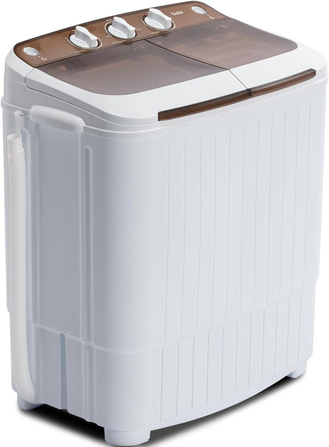 Front. Circus Cirle - 17.6Ibs Portable Washing Machine,  Mini Washing Machine, - Brown.