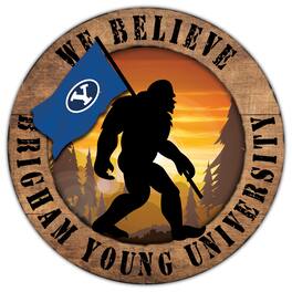 Fan Creations - BYU Cougars 12'' We Believe Bigfoot Circle Sign - Multicolor