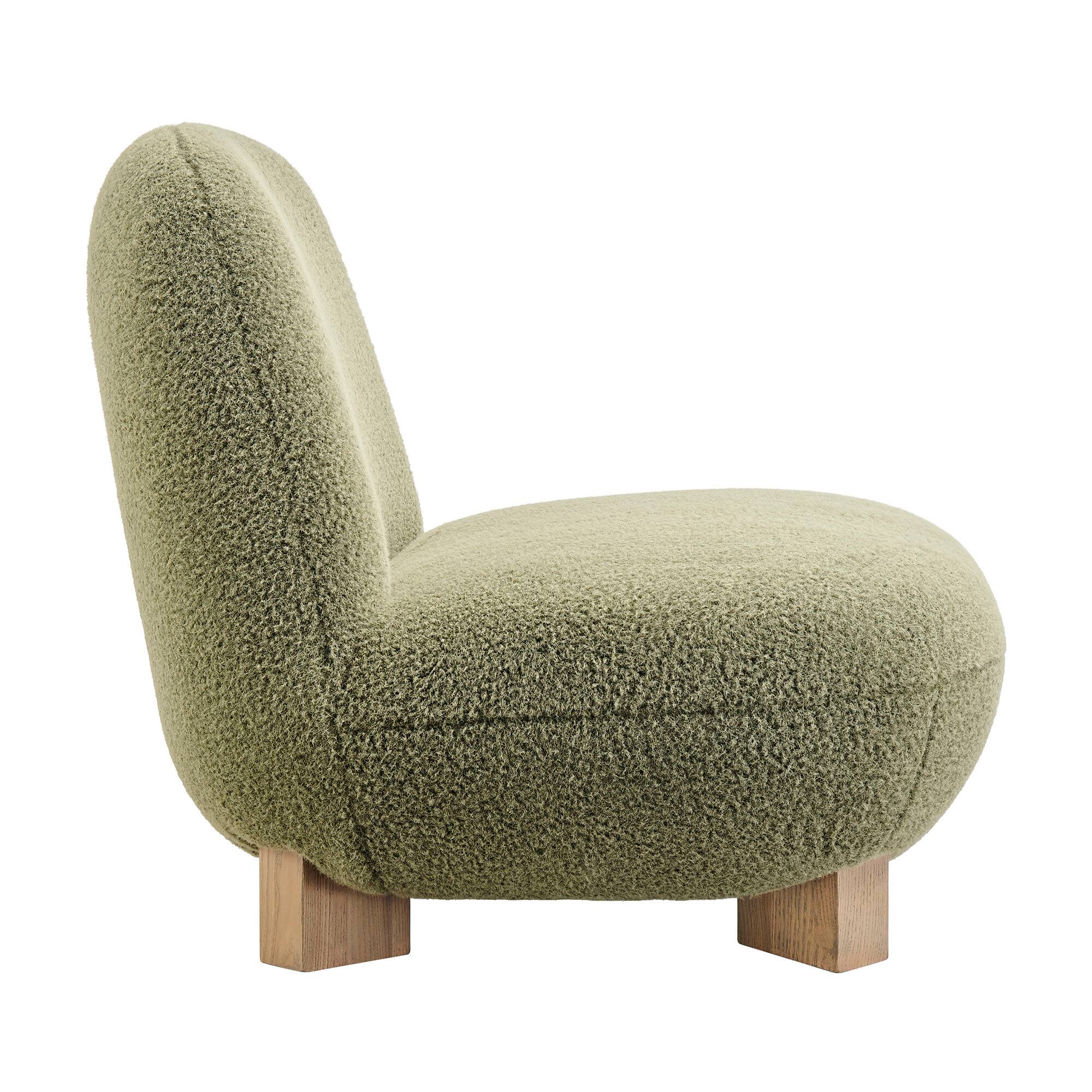 Alt View 2. Modway - Norwood Faux Mohair Bean Shaped Accent Chair by Modway - Moss.