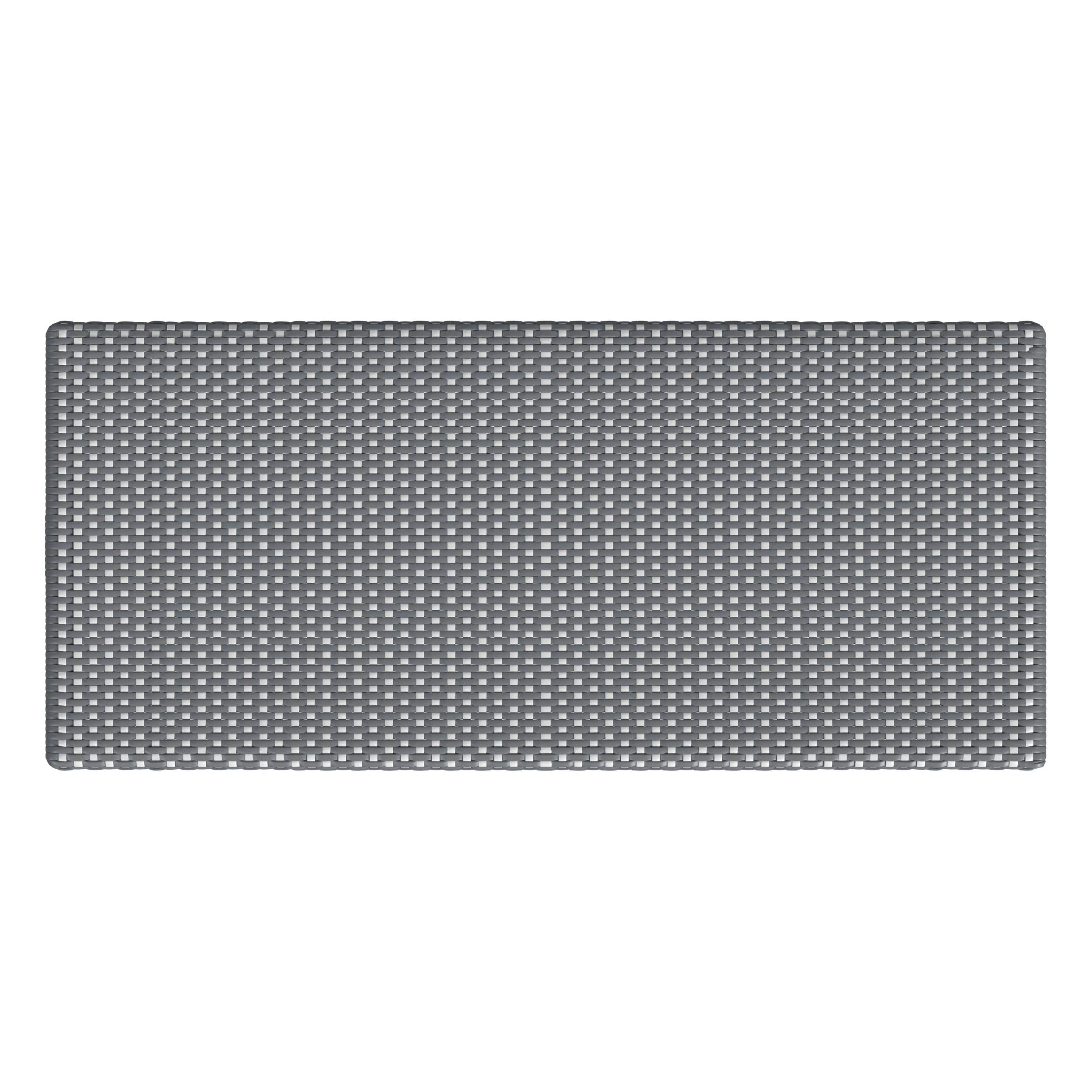 Alt View 1. Butler Specialty - Tobias 40 in. W Outdoor Rectangular Rattan Dining Bench - Gray And White Dot.