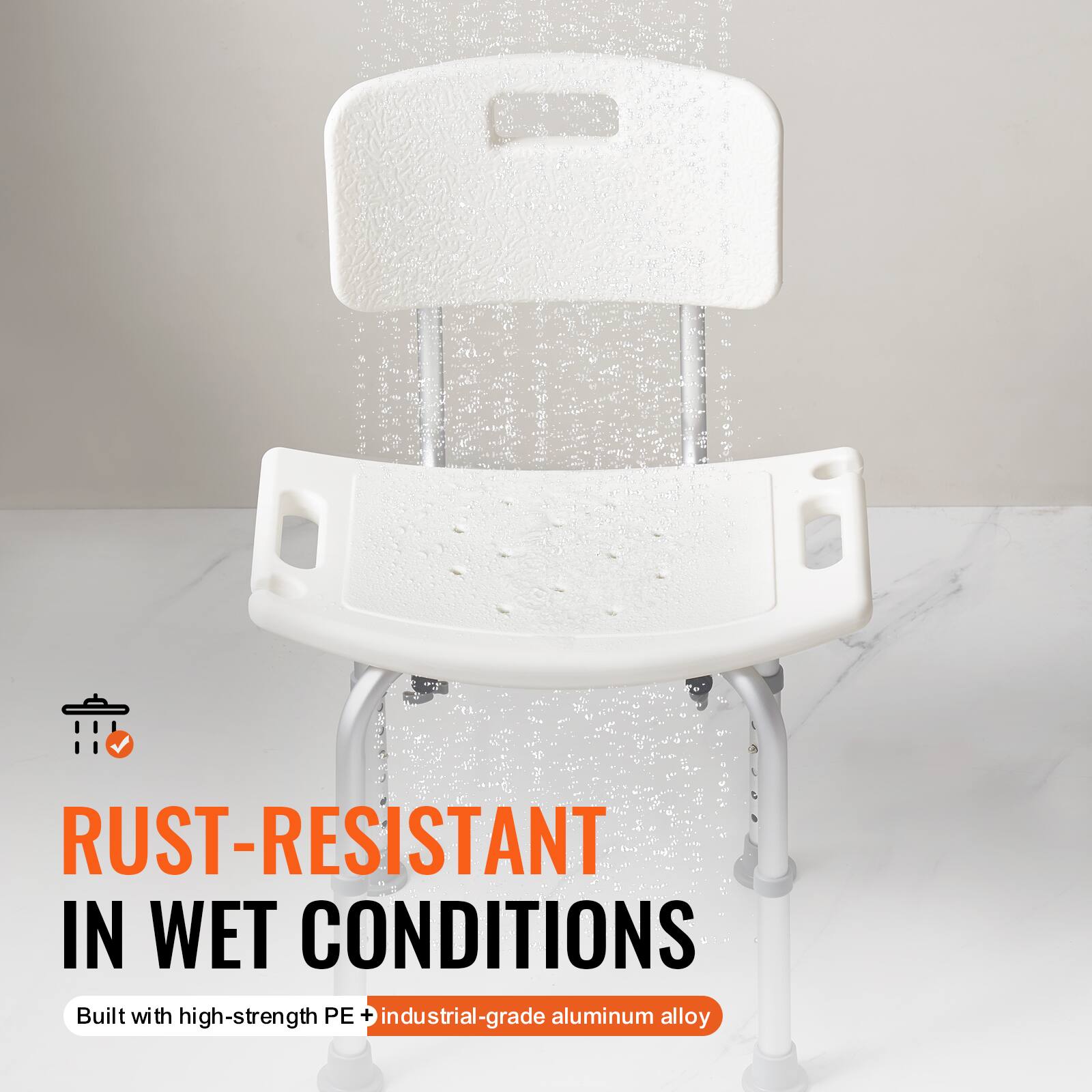 RUST-RESISTANT IN WET CONDITIONS
Built with high-strength PE + industrial-grade aluminum alloy