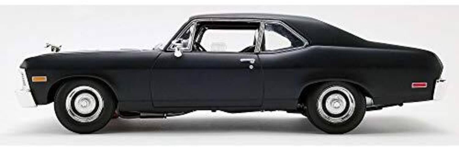 Alt View 1. PopMarket - Death Proof 1971 Chevrolet Nova Matte Black 1/18th Scale Die-Cast Car   - COLLECTIBLES - Multicolor.