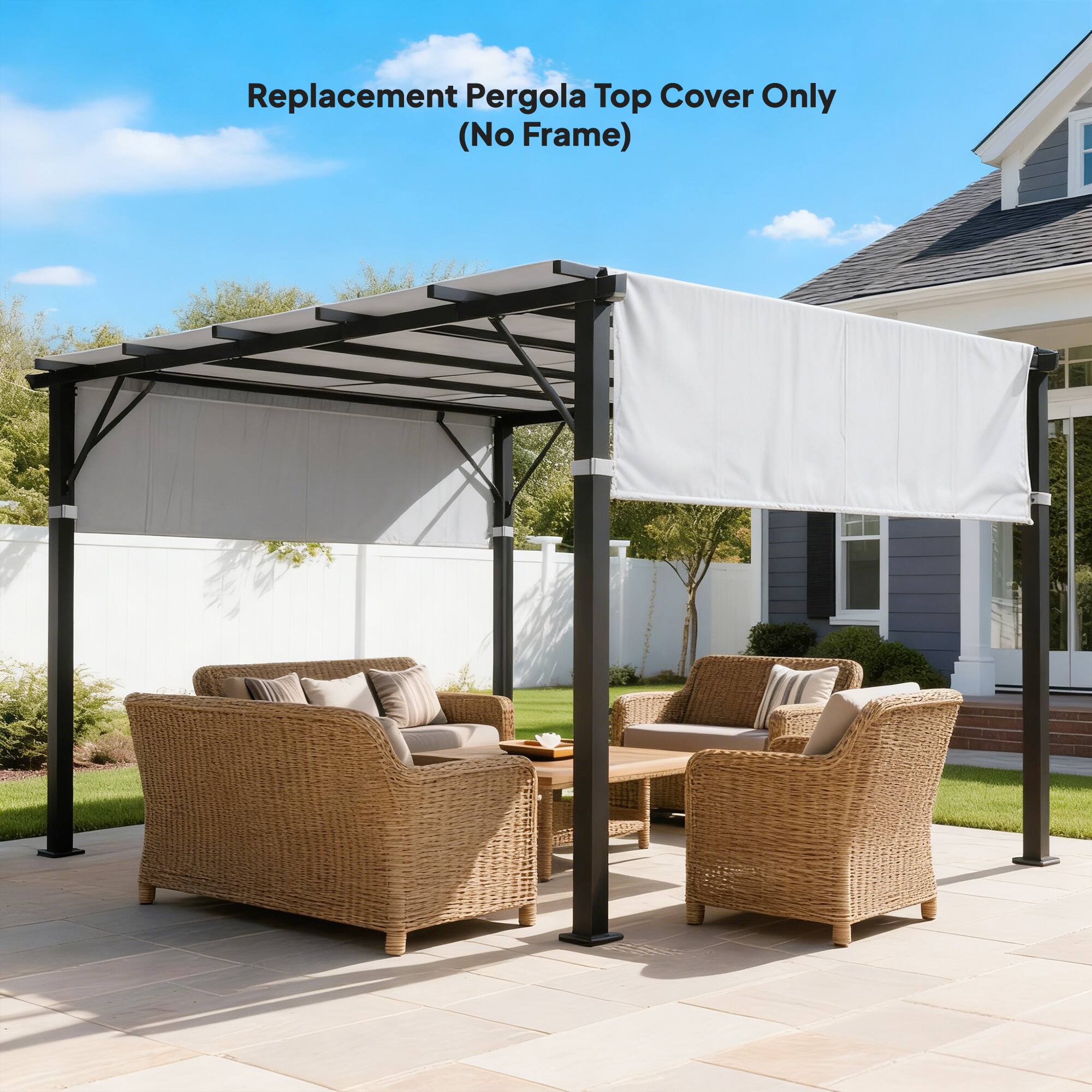 Replacement Pergola Top Cover Only (No Frame)
