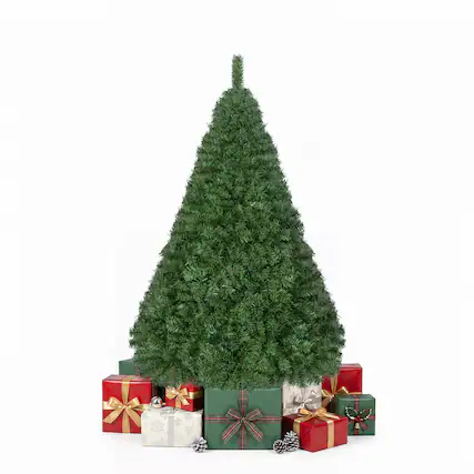Front. WELLFOR - 5ft Unlit Hinged Artificial Christmas Tree with 519 Full PVC Branch Tips‑Holiday Indoor Decoration - Green.