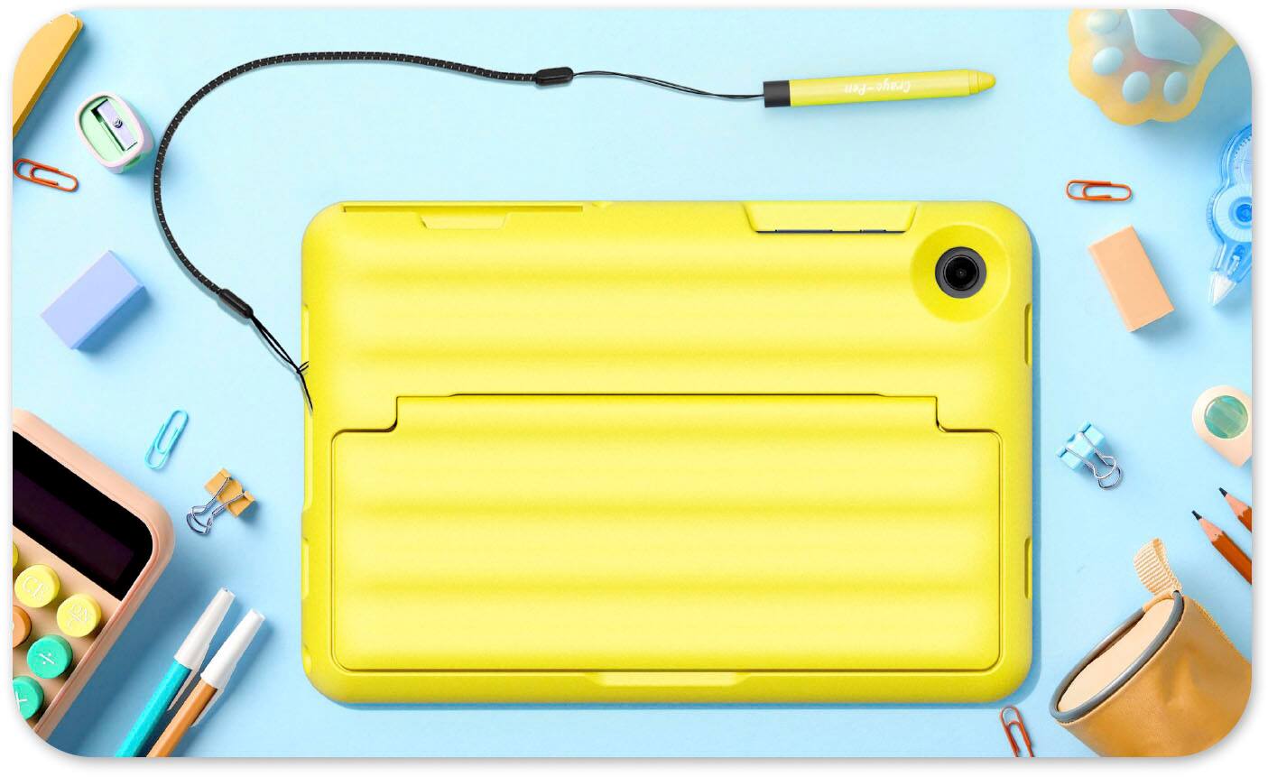 Alt View 12. Samsung - Galaxy Tab A9+ Kids Edition 11" 64GB with Puffy Cover - Wi-Fi - Yellow.