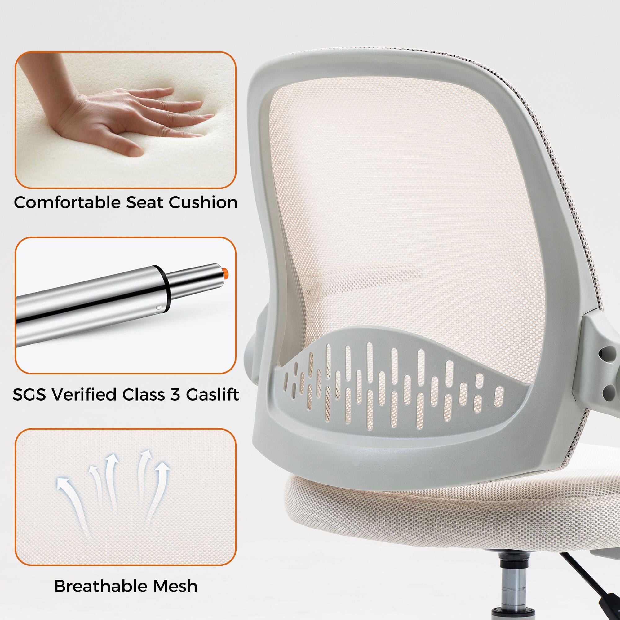 Comfortable Seat Cushion  
SGS Verified Class 3 Gaslift  
Breathable Mesh