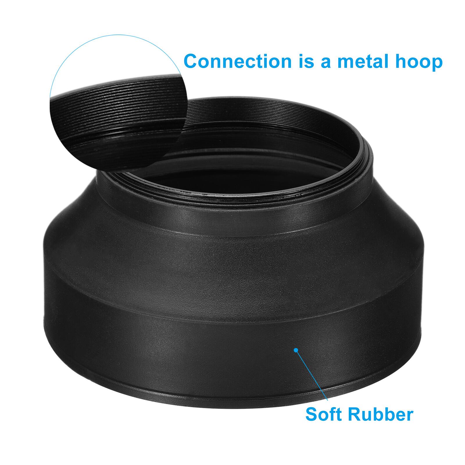 Connection is a metal hoop  
Soft Rubber