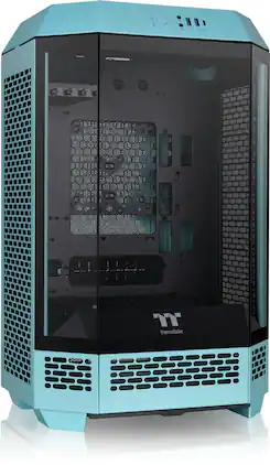 Thermaltake - The Tower 300 Micro ATX PC Case - Turquoise