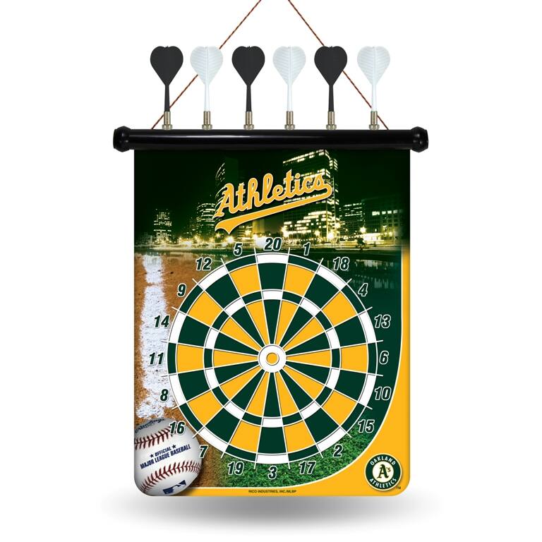 Rico Industries - Oakland MLB Baseball A's Athletics Magnetic Dart Board - Multi