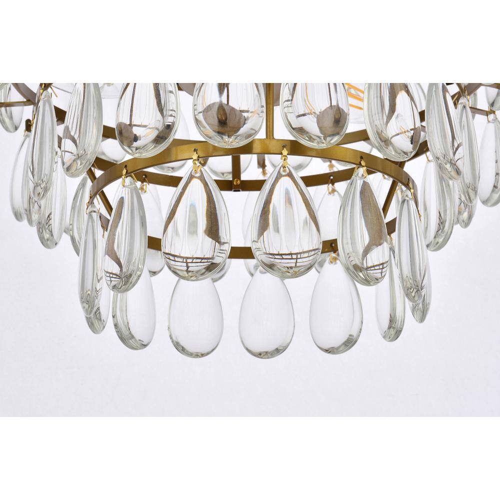 Alt View 3. Elegant Lighting - Mila 14 inch flush mount in brass - Brass.