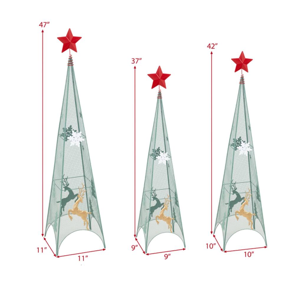 47" 42" 37"  
11" 11" 9"  
9" 10" 10"