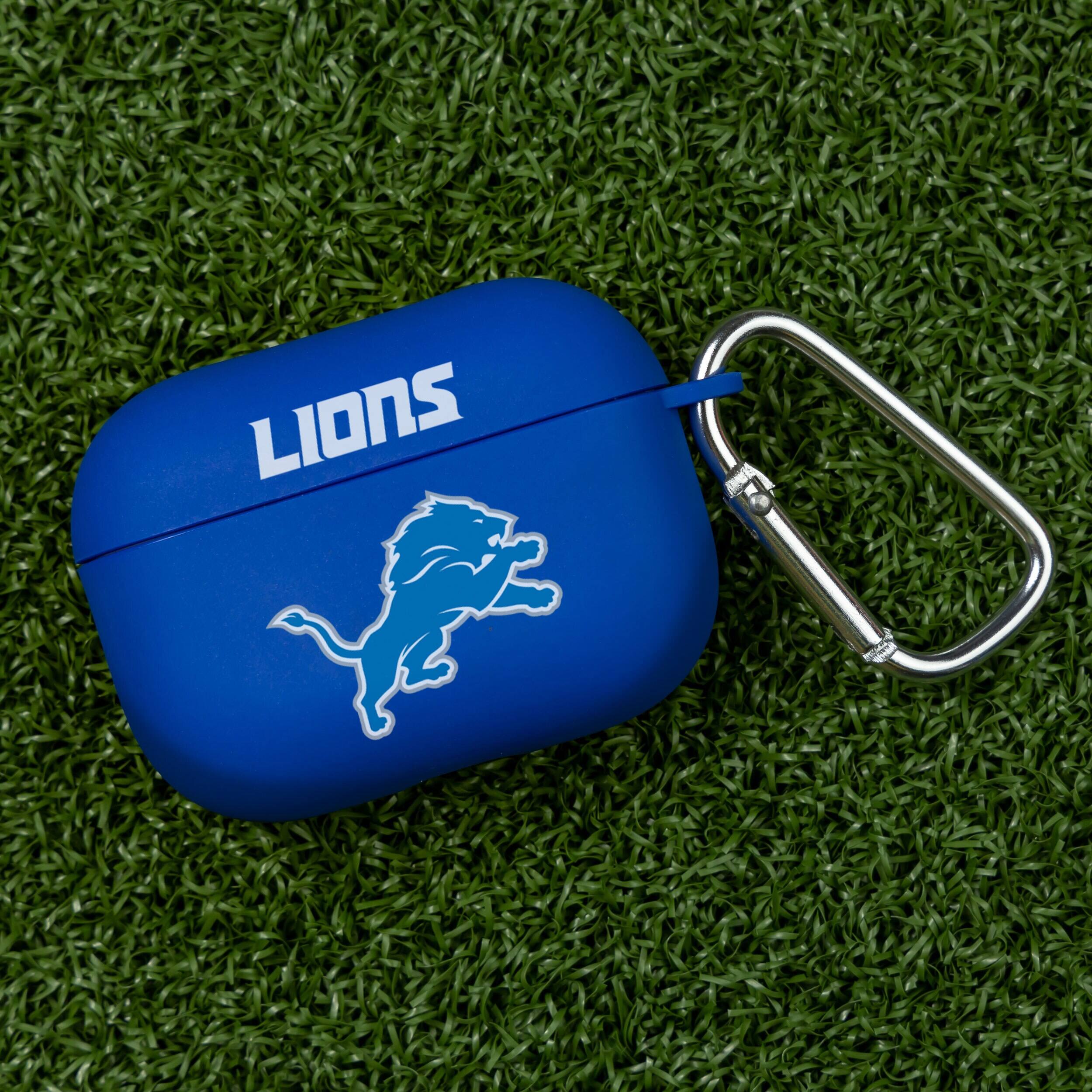 Alt View 2. Artinian - Detroit Lions AirPods Pro Silicone Case Cover - Blue.