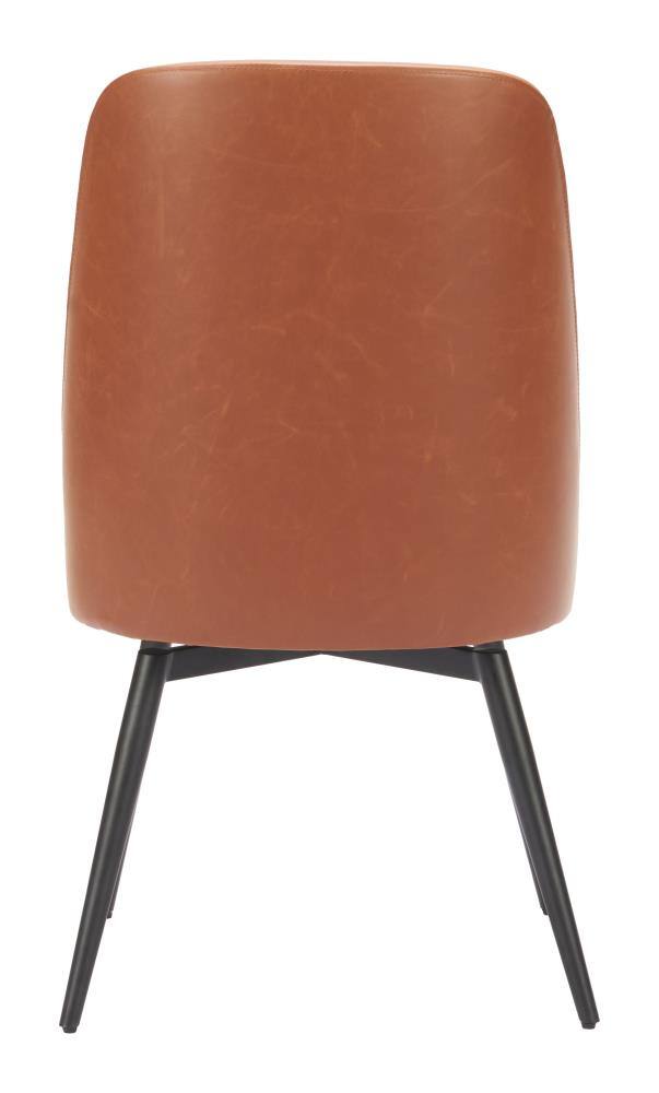 Alt View 1. Hivvago - Keppel Swivel Dining Chair (Set of 2) Brown - Brown.