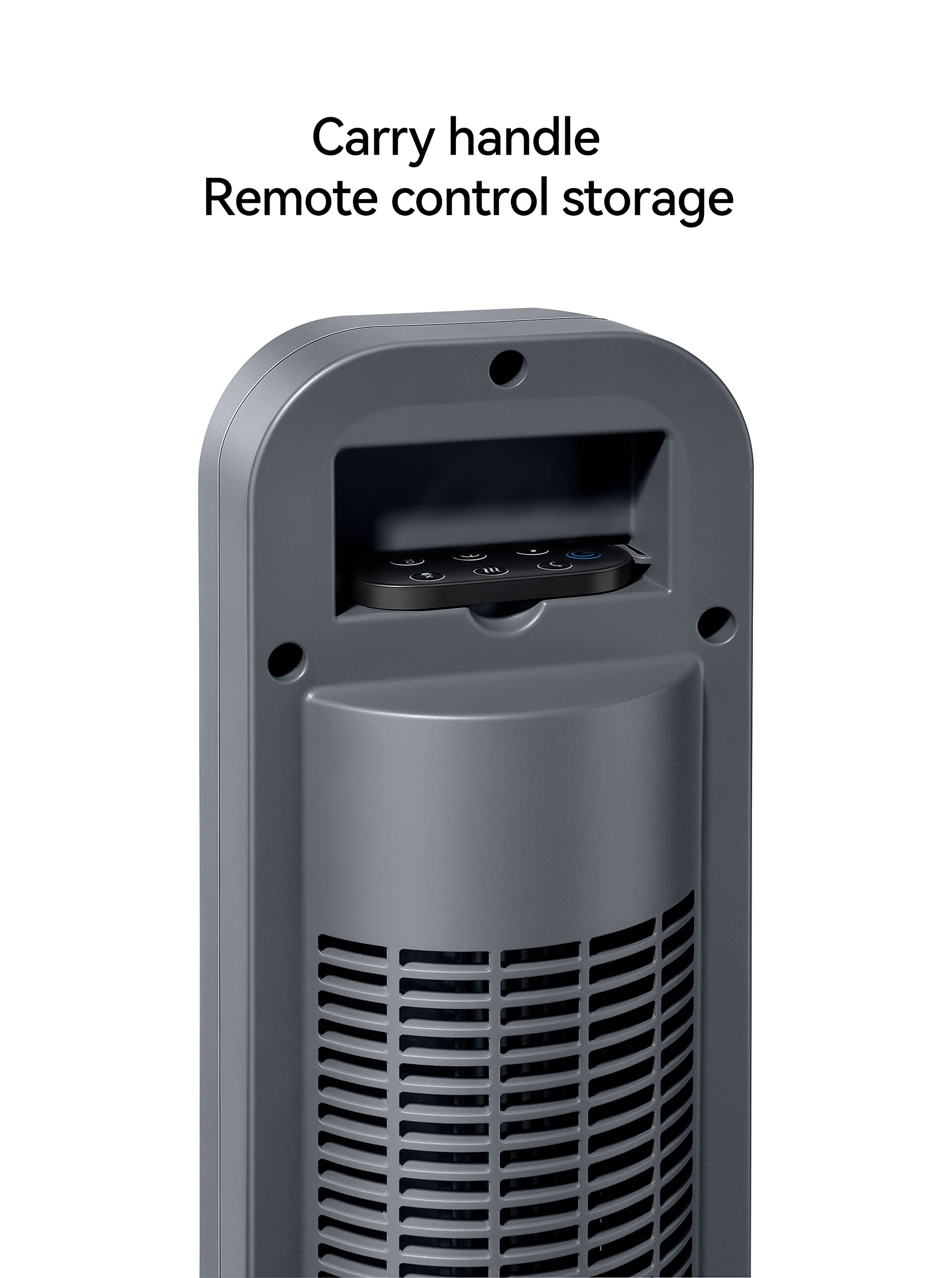Carry handle  
Remote control storage