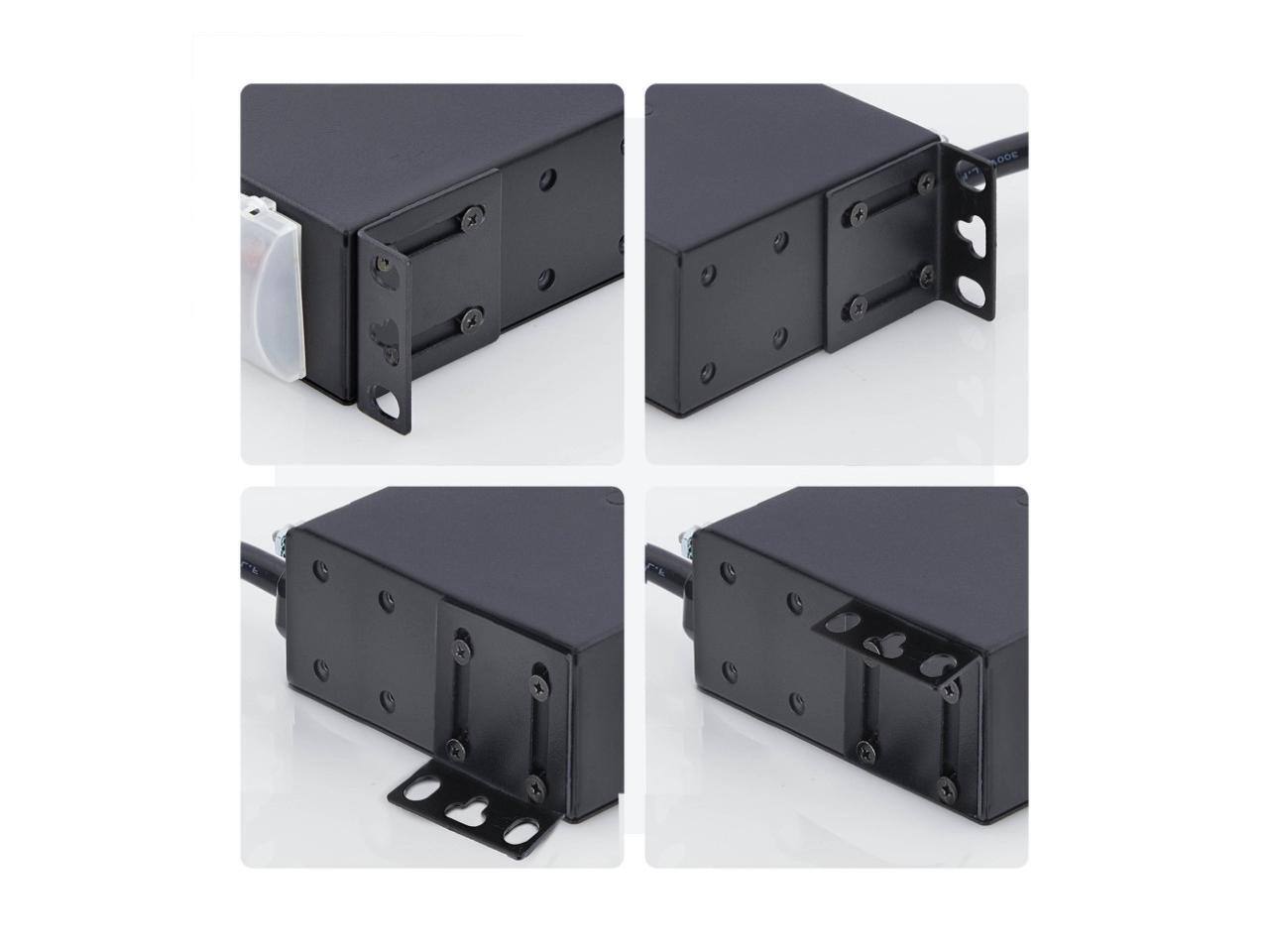 Alt View 4. StarTech.com - StarTech.com 1415B8H-RACK-PDU-SP 14-Outlet Rackmount 1U Power Distribution Units - Black.