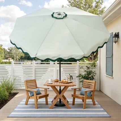 hunter green 9 foot wood patio umbrella Blissun 9' Outdoor Umbrella, Outdoor Table Umbrella, Yard Umbrella, Market with 8 Sturdy Ribs, Push Button Tilt and Crank (Dark Green) : Patio, Lawn & Garden Durable wooden frame with 8 sturdy ribs Available in 7 solid colors 9 ft diameter cover for ample shade Easy GARDEN 9 Ft Patio Umbrellas