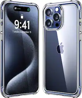 Entronix - Case for iPhone 15 Pro Max - Hard Back Thick - Clear