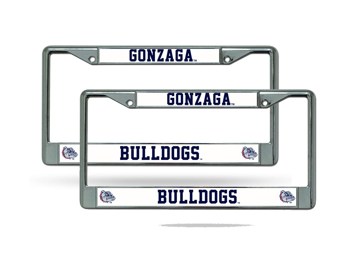 Gonzaga Bulldogs Chrome Metal License Plate Frame - Set of 2 Frames