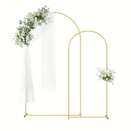 Front. Oumilen - Set of 2 Wedding Arch Stand, 7.3FT & 6FT.