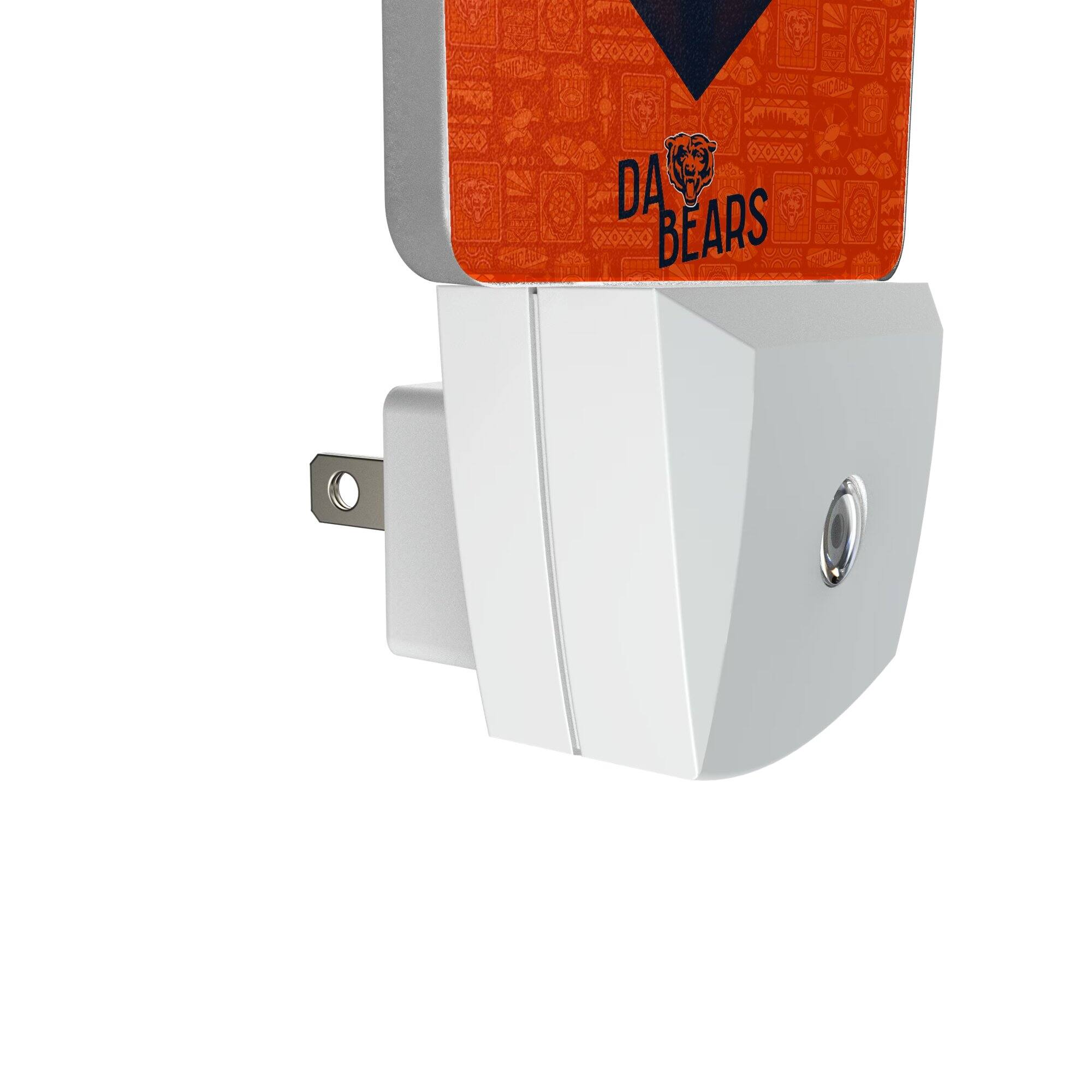 Alt View 2. Keyscaper - Chicago Bears 2024 Illustrated Limited Edition Nightlight Two-Pack - Multicolor.