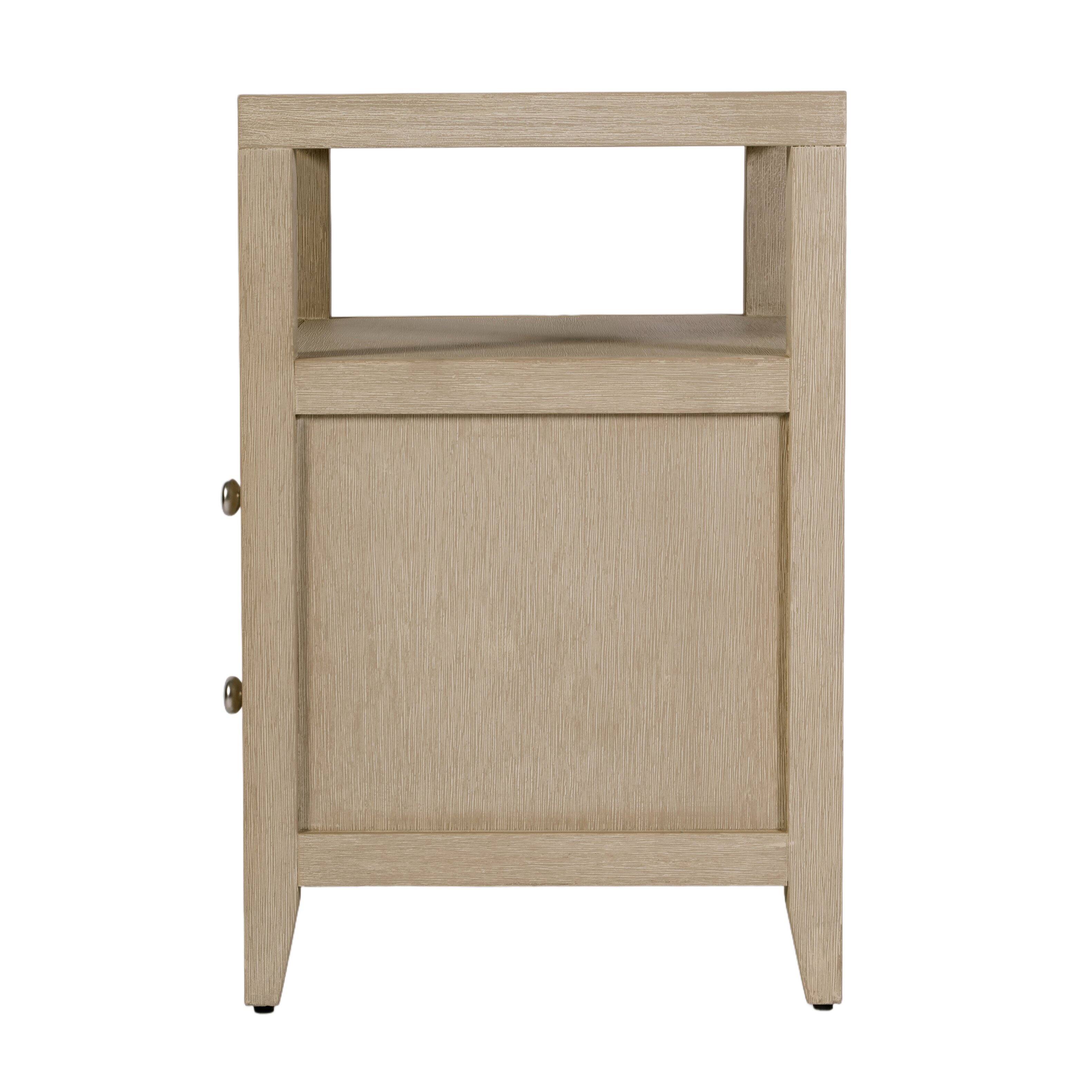 Alt View 3. Butler Specialty - Dana 21 in. W Rectangular Wood 2 Drawer Narrow Nightstand with Top Open Shelf - Taupe.